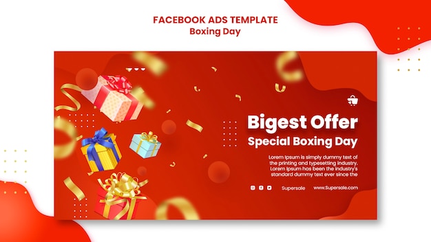 Gratis PSD tweede kerstdag facebook sjabloon