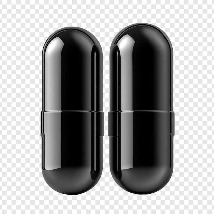 PSD Gratis two glossy black capsules