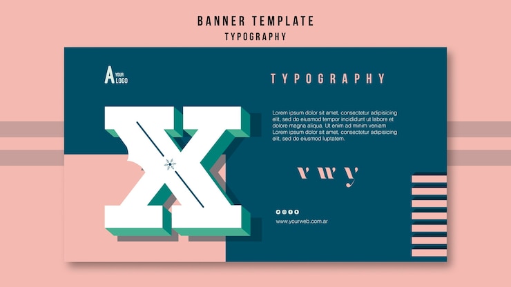PSD Gratis typography banner template