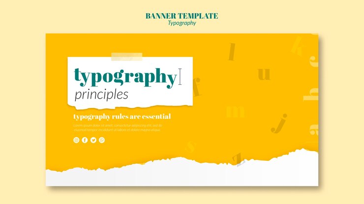 PSD Gratis typography service banner template