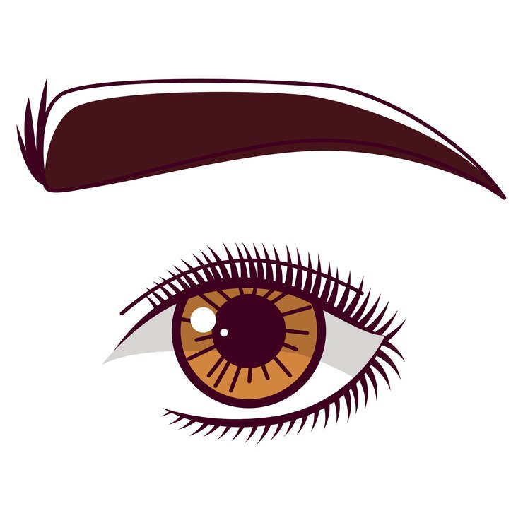 Gratis PSD uitzicht op een met de hand getekend oog