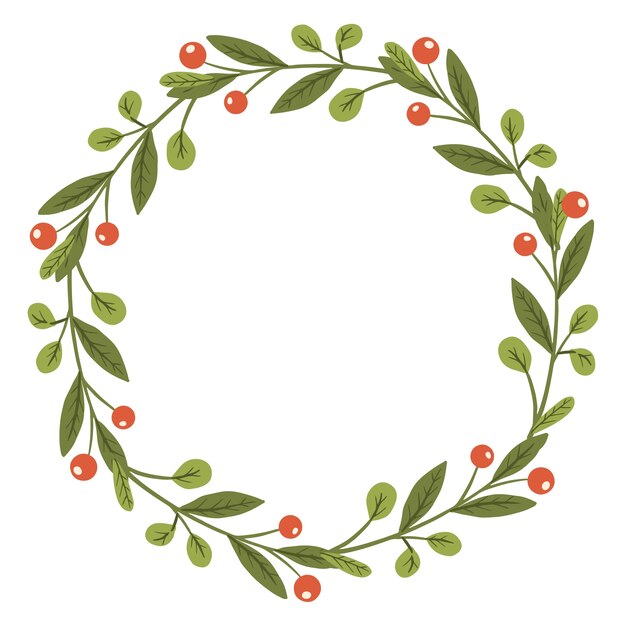 Uitzicht op rond kerstframe