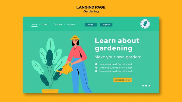 Ulteriori informazioni sul modello di pagina di destinazione del giardinaggio