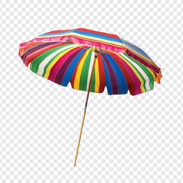 Umbrella de playa de arco iris vibrante Diversión de verano bajo el sol