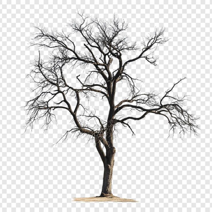 PSD gratuito un albero maestoso e nudo in inverno