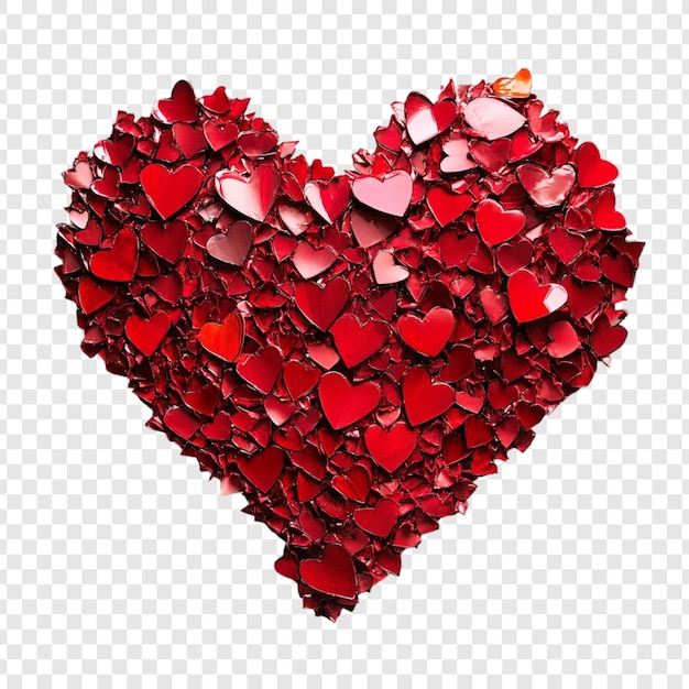 Un cuore maestoso Un'incantevole composizione di cuori carmine