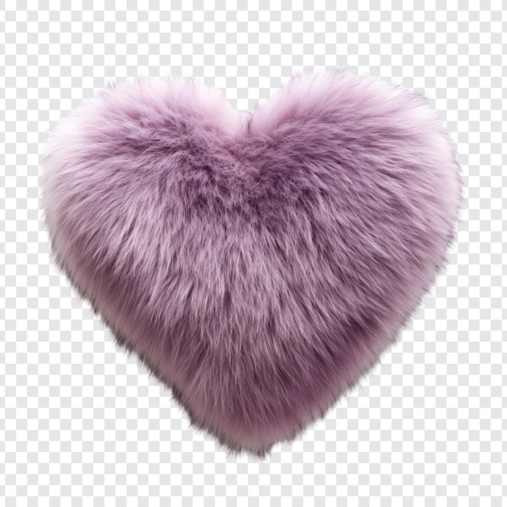 PSD gratuito un cuore viola soffice, un simbolo di amore e affetto