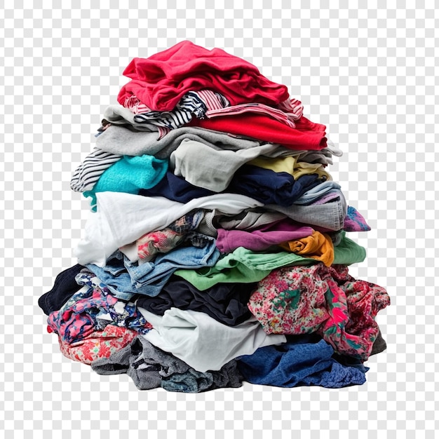 Un'enorme pila di vestiti colorati