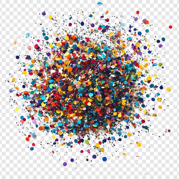 Un'esplosione vibrante di confetti colorati che celebrano la gioia e la festività Perfetti per aggiungere un tocco di colore a qualsiasi disegno