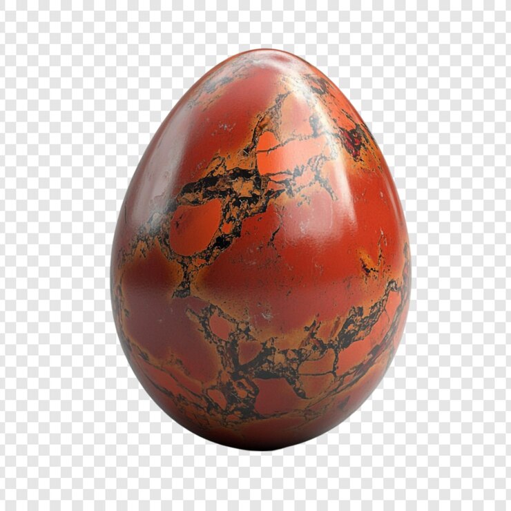 PSD gratuito un intricato uovo di giaspe rosso un uovo di pasqua di pietre preziose