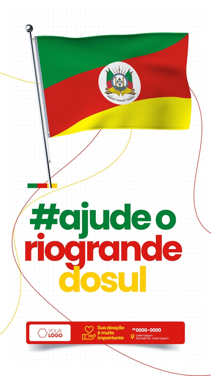PSD gratuito un poster con una bandiera rossa e verde che dice kola de la se seja