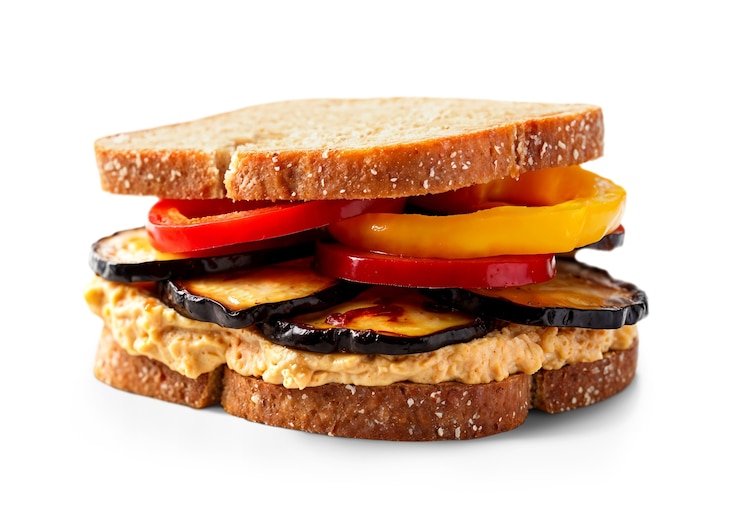 PSD gratuito un primo piano su un delizioso panino.