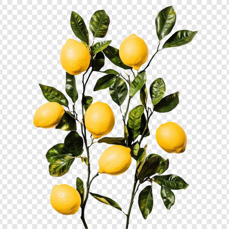 PSD gratuito un ramo di limone vivace un'esplosione di agrumi