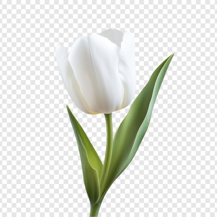 PSD gratuito un singolo tulipano bianco eleganza e purezza in fiore