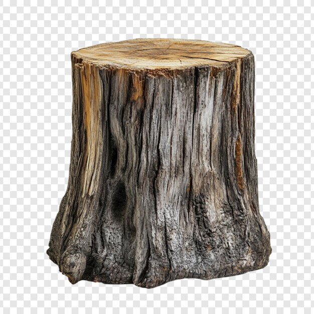 Un tronco d'albero rustico, una meraviglia di legno resistente alle intemperie