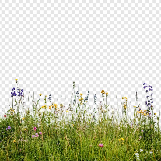 Un vivace prato di fiori selvatici un giorno d'estate in fiore