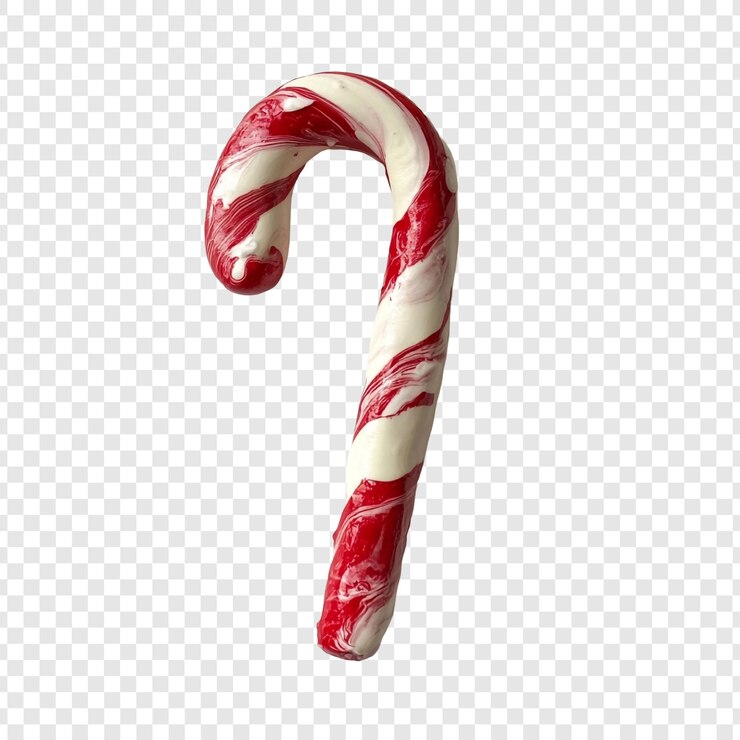 PSD gratuito una deliziosa canna di caramelle rossa e bianca