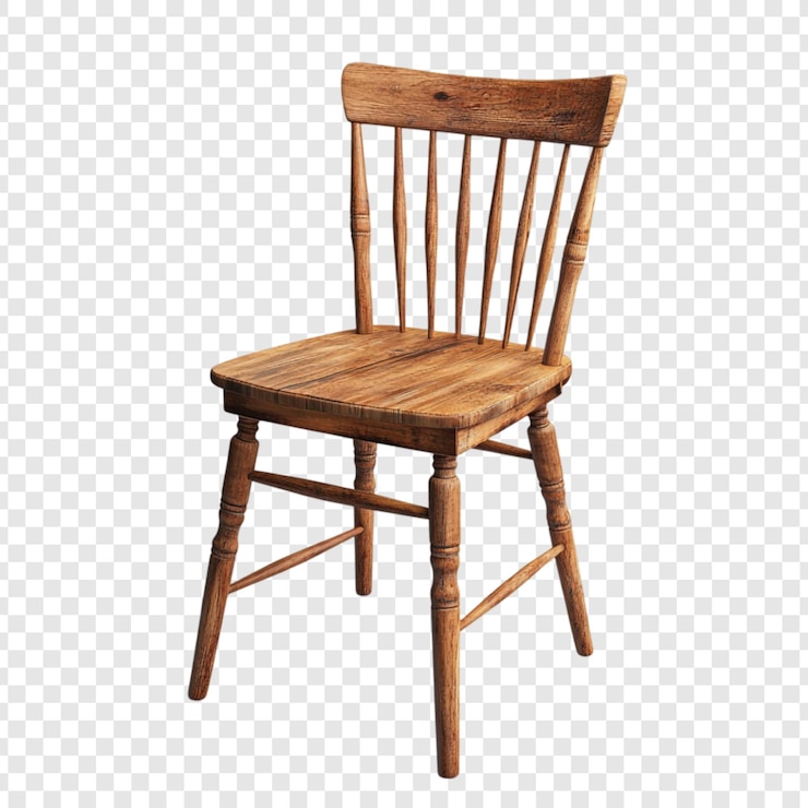 PSD gratuito una sedia di legno rustica di design classico