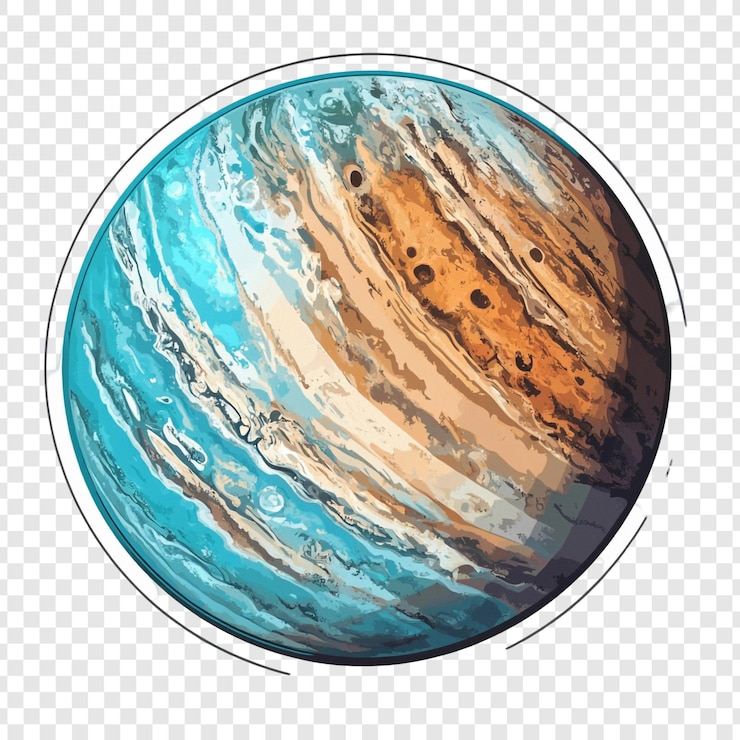 PSD gratuito una straordinaria rappresentazione artistica di giove, un capolavoro celeste