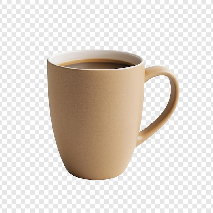 PSD gratuito una tazza beige di caffè una perfetta birra mattutina