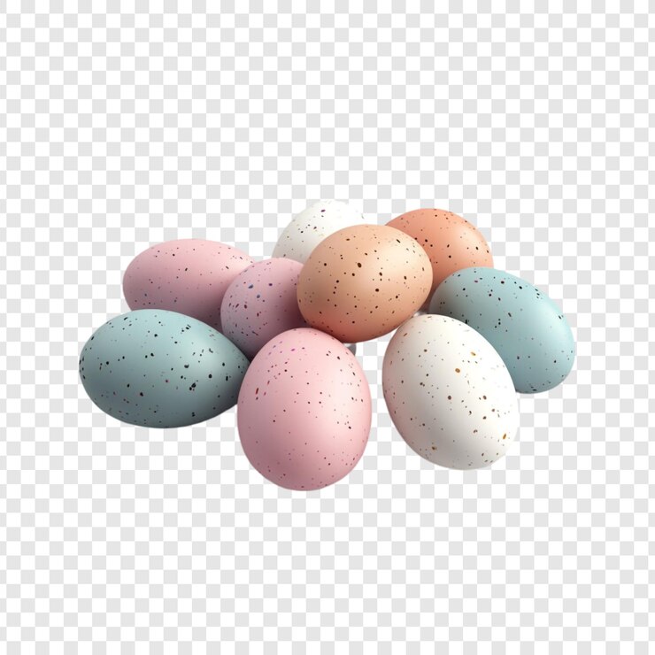 PSD gratuito uova di pasqua pastello con disegno macchiato festa primavera gioia felice celebrazione