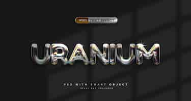 Gratis PSD uranium metalic teksteffect