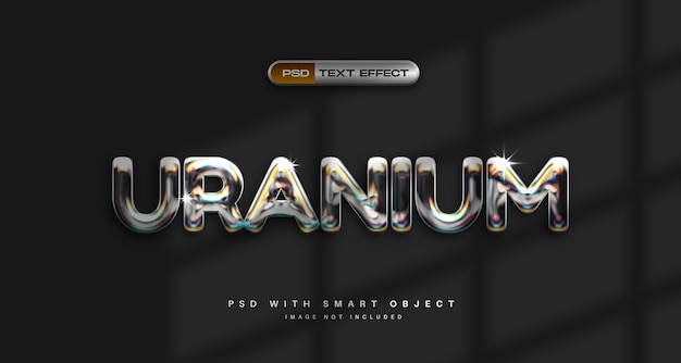 Uranium Metalic teksteffect