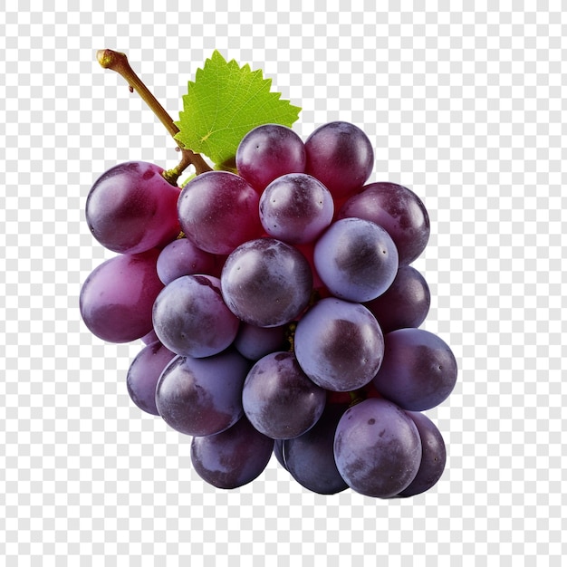 Uvas aisladas sobre un fondo transparente