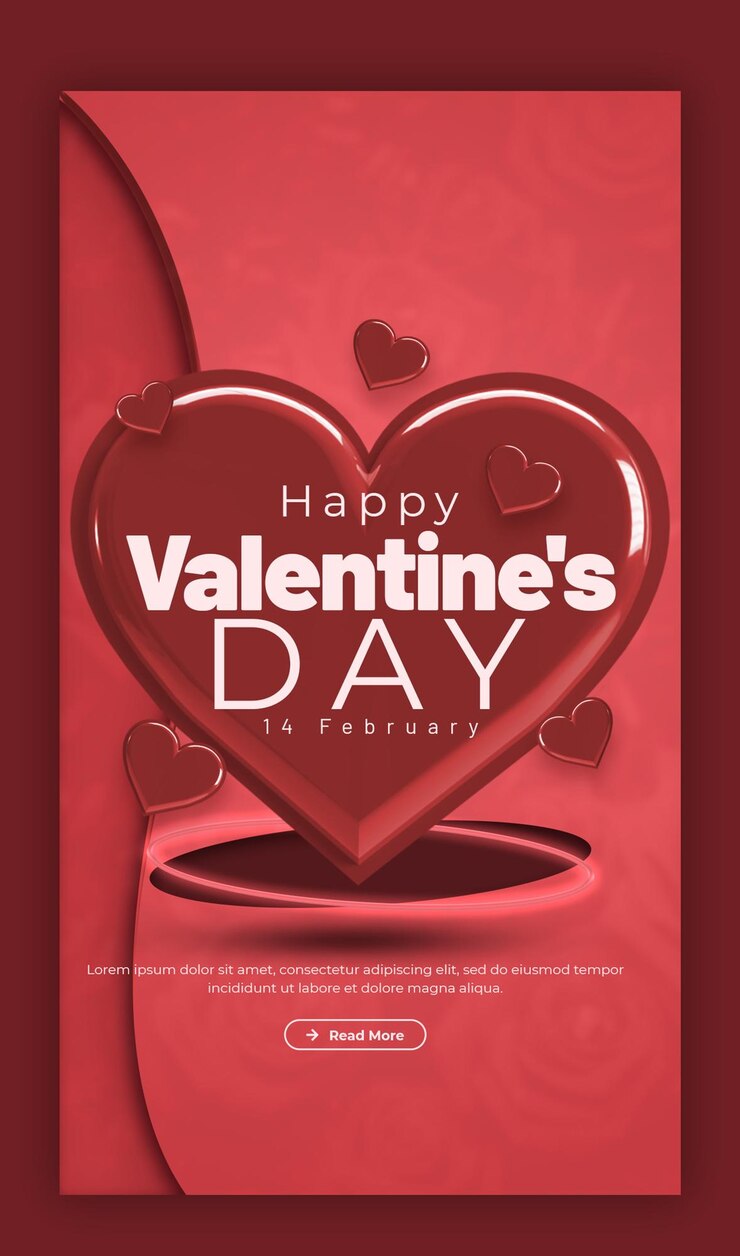 Gratis PSD valentijnsdag en super sale instagram en facebook story post sjabloon