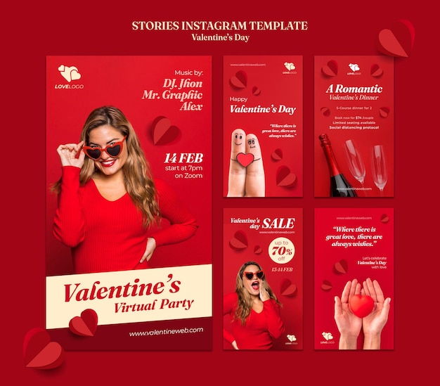 Valentijnsdag instagram-verhalen