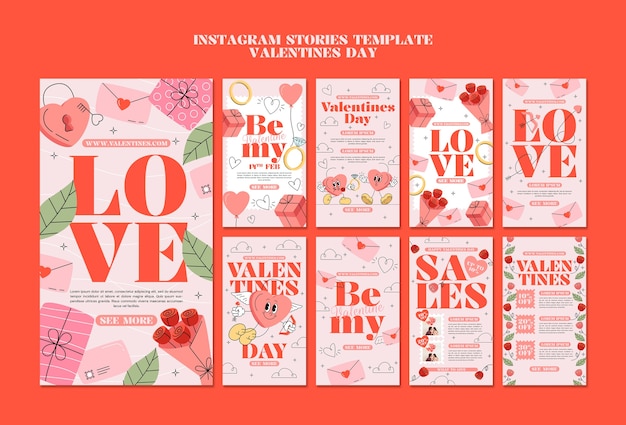 Gratis PSD valentijnsdag sjabloonontwerp