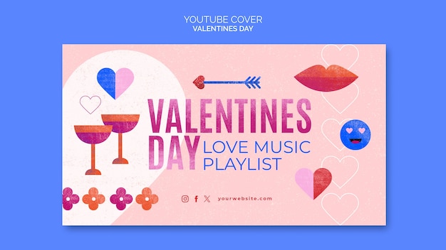 Gratis PSD valentijnsdag viering youtube cover