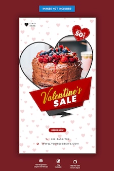 Valentine's verkoop instagram-verhaal