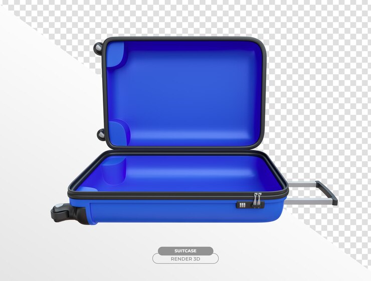 PSD gratuito valigetta realistica in rendering 3d con sfondo trasparente