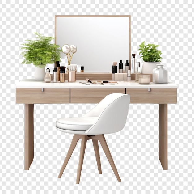 Gratis PSD vanity table geïsoleerd op transparante achtergrond