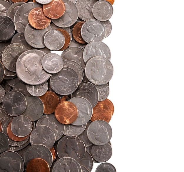 Varias monedas aisladas