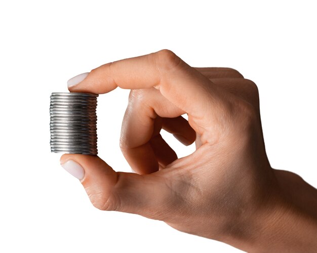 Varias monedas aisladas