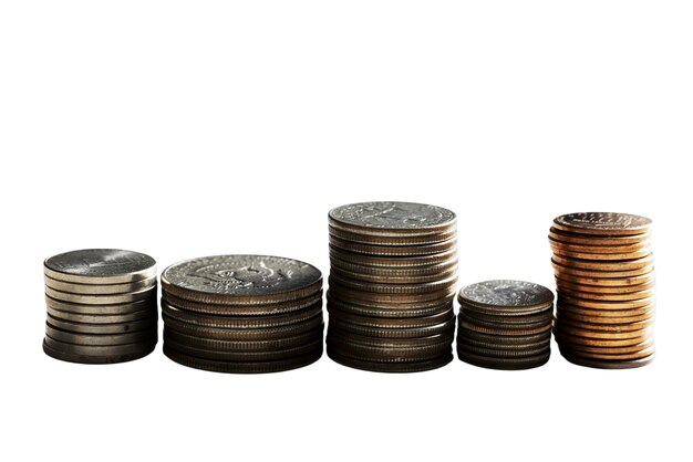 Varias monedas aisladas