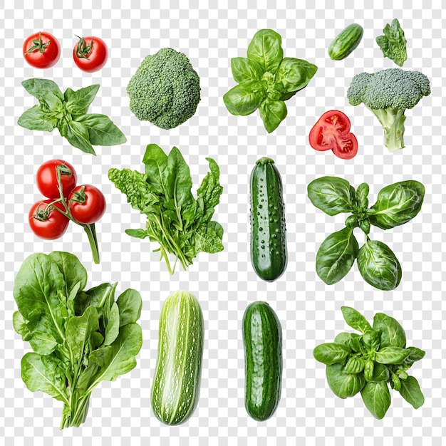 Una variedad vibrante de verduras Una colección de productos frescos