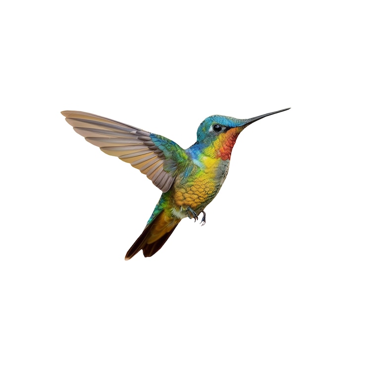 PSD gratuito vedi da vicino il dolce colibrì