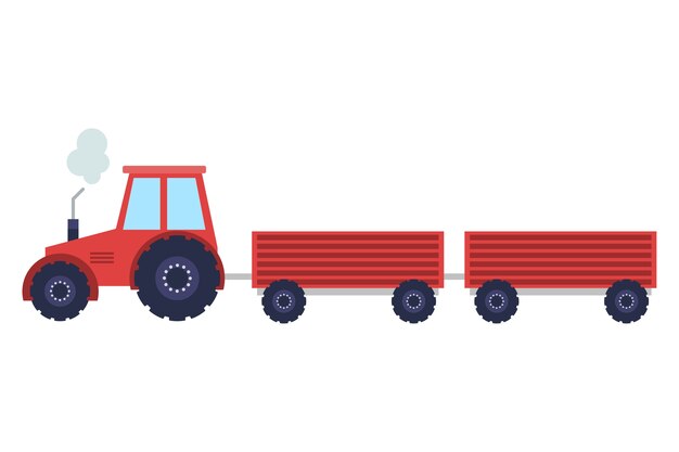 Vehículo de construcción y agricultura aislado