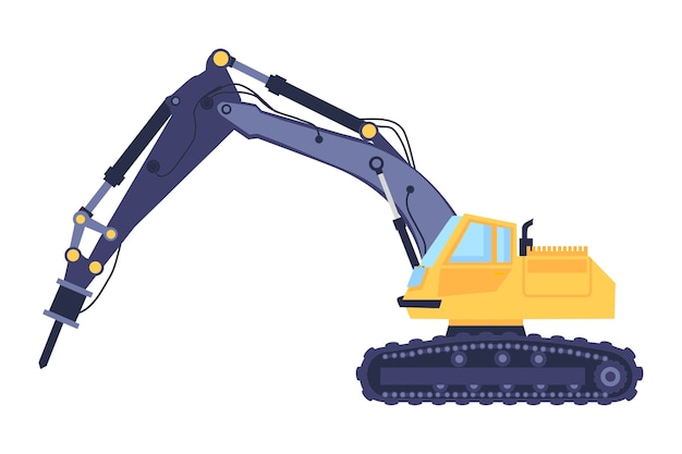 Vehículo de construcción y agricultura aislado