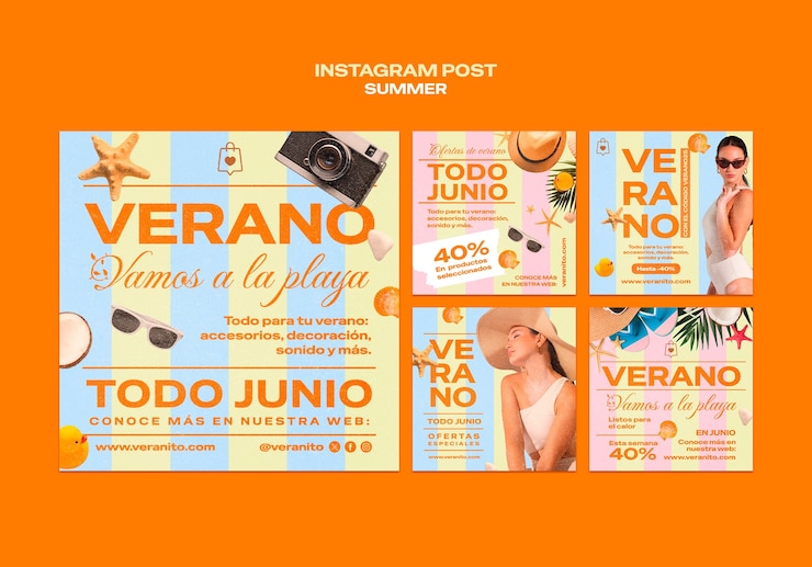 PSD gratuito venta de verano instagram post