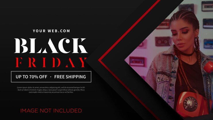 PSD gratuito venta de viernes negro con estilo geométrico