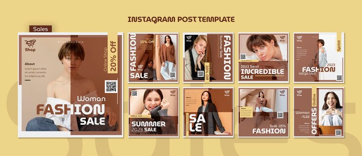 PSD gratuito ventas de diseño plano publicaciones de instagram