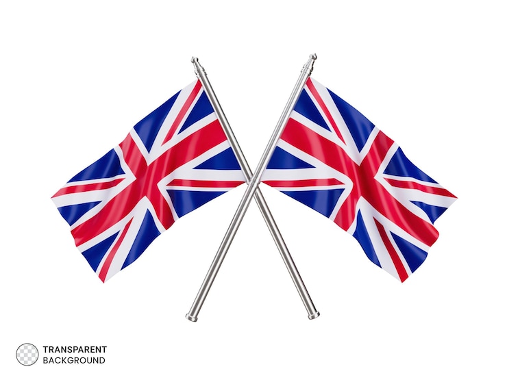 Gratis PSD verenigd koninkrijk nationale geïsoleerde vlag illustratie