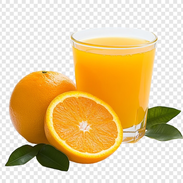 Verfrissend glas sinaasappelsap met fruit