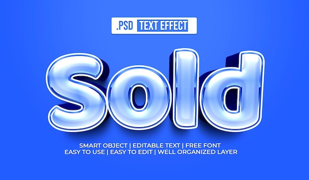 Gratis PSD verkocht tekststijleffect
