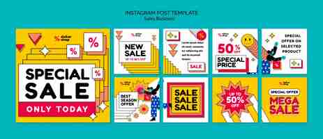 Gratis PSD verkoop instagram berichtenverzameling