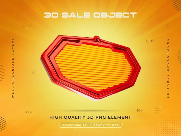Verkoop Object 3D Render geïsoleerd